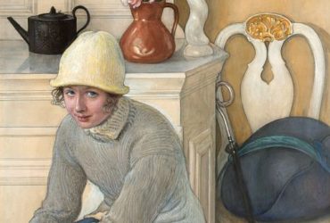 Girl with Ice Skates by Carl Larsson